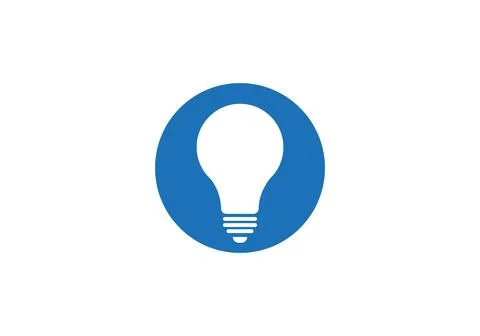 Bulb icon on white background. Bulb electricity vector icon Stock Illustration