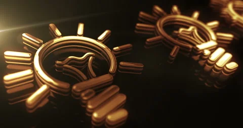 Bulb idea and creative innovation metal symbol loop concept Stock Footage 234995995