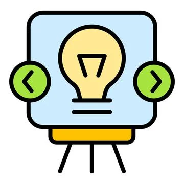 Bulb idea banner icon vector flat Stock Illustration