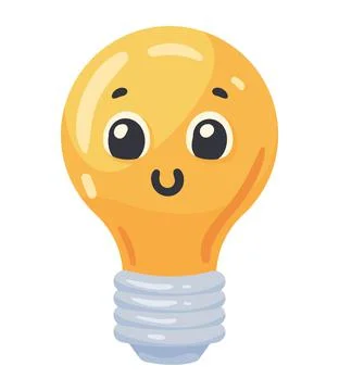 Bulb idea character Stock Illustration