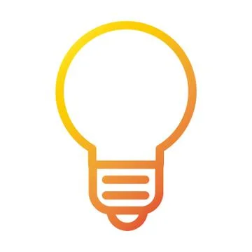 Bulb idea creativity internet web technology interface gradient style icon Stock Illustration