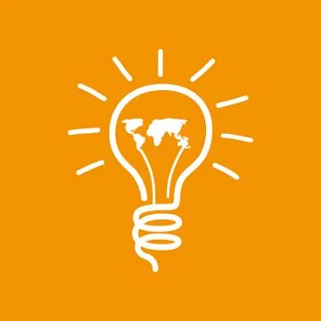Bulb idea design, world bulb idea concept. Stock Illustration