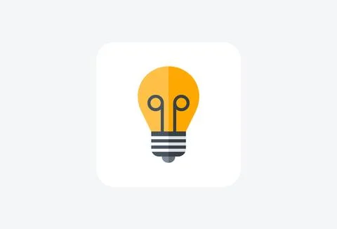 Bulb idea fully editable vector icon Stock Illustration