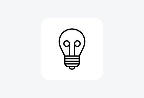 Bulb idea fully editable vector icon Stock Illustration