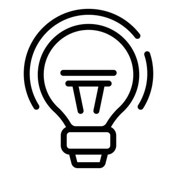 Bulb idea icon outline vector. Office leadership 스톡 일러스트