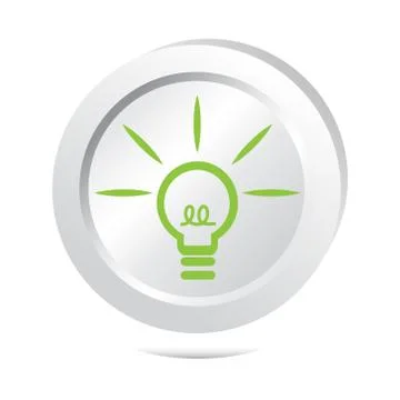 Bulb, idea sign button icon Stock-Illustration