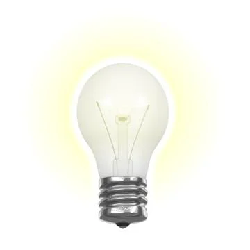 Bulb isolated on white background. 3d illustration. Stock Illustration