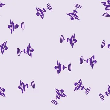 Bulb lamp ceiling glyph seamless pattern Stock Illustration