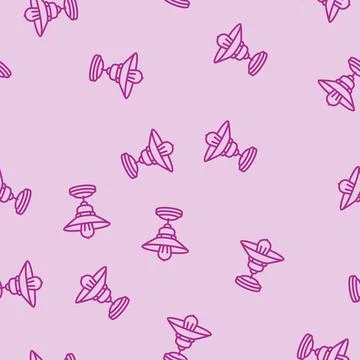 Bulb lamp ceiling line seamless pattern Stock Illustration
