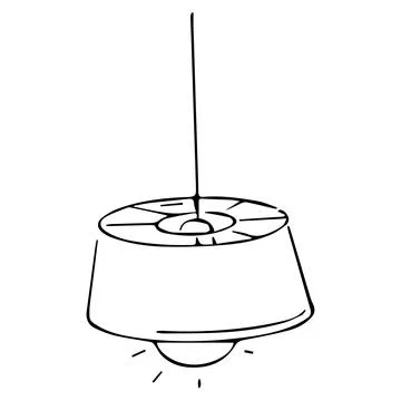 Bulb lamp doodle cartoon comic electricity isolated on white background. Sketch Stock Illustration