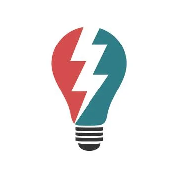 Bulb Lamp Lighting bolt Logo Template Illustration Design. EPS 10. 스톡 일러스트