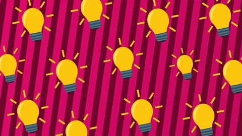 Bulb lamp shining animation background seamless looping Stock Footage 125920660