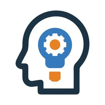 Bulb, light bulb, gear, setting, creative idea management icon Stock Illustration