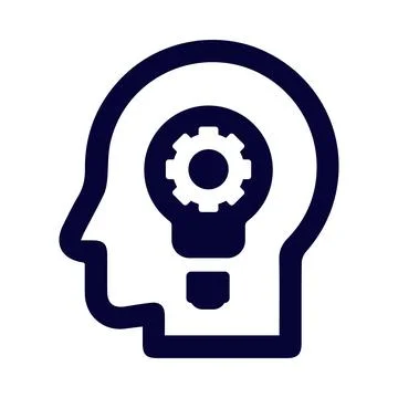 Bulb, light bulb, gear, setting, creative idea management icon Stock Illustration