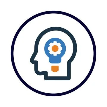 Bulb, light bulb, gear, setting, creative idea management icon Stock Illustration