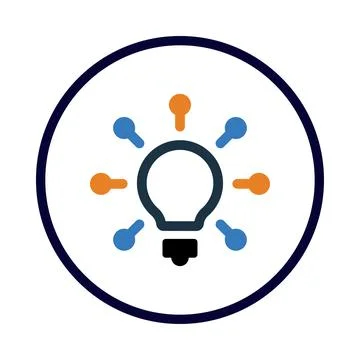 Bulb, light bulb, idea, creative modern idea icon Stock Illustration