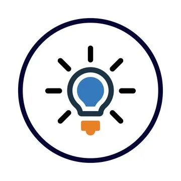 Bulb, light bulb, idea, creative modern idea icon Stock Illustration