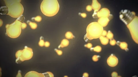 Bulb Light Floating Stock Footage 97940086
