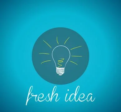 Bulb light fresh idea Stock Illustration