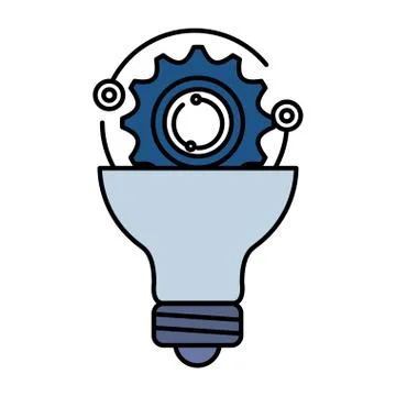Bulb light with gears settings 스톡 일러스트