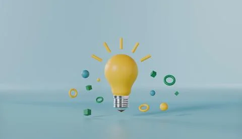 Bulb Light Idea Concept - A bright icon symbolizing innovation and creativity Stock Illustration