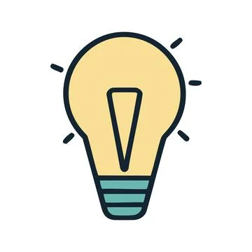 Bulb light idea isolated icon vector illustration design, designed for web .. Stock Illustration