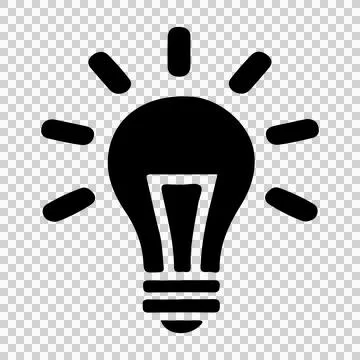 Bulb light silhouette icon vector Stock Illustration