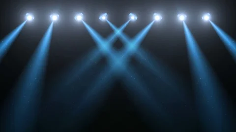 Bulb light stage 4K blue Stock Footage 122217038
