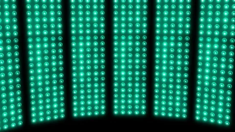 Bulb light stage 4K LOOP_green Stock Footage 123755474