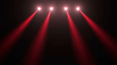 Bulb light stage 4K red Stock Footage 122217000