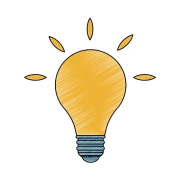 Bulb light symbol scribble 스톡 일러스트