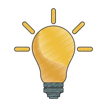 Bulb light symbol scribble 스톡 일러스트