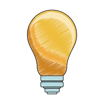 Bulb light symbol scribble Illustrazione stock