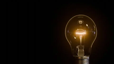 Bulb Light Turn On and Glow Video stock 266067459