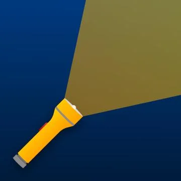 Bulb light vector icon. Bright light beam. Modern linterna, great design for any Illustrazione stock