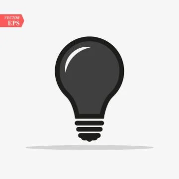 Bulb light vector icon. Lighting Electric lamp. Electricity, shine. Light Bul Stock Illustration