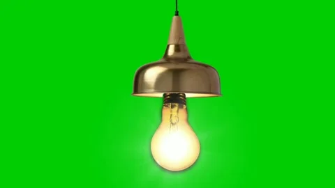 Bulb Lighting Isolated on Green Screen stock footage Stock Footage 262049038