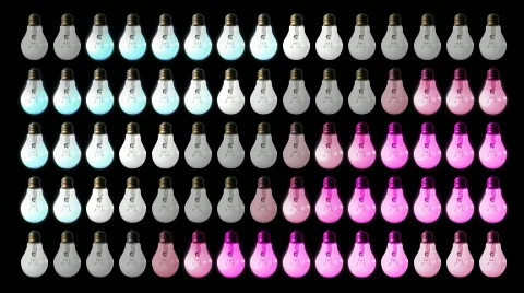 Bulb lights wall Stock Footage 303984