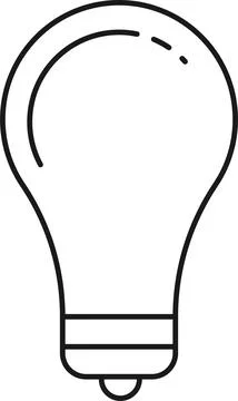 Bulb line icon. Illustrazione stock