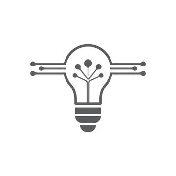 Bulb logo and symbol vector ilustration template Stock Illustration