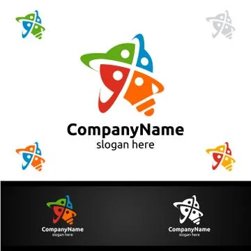 Bulb Logo with Modern Creative Idea Light Vector Designs Template Stock Illustration