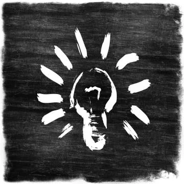 Bulb mark on blackboard Stock Illustration