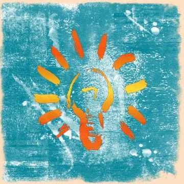 Bulb mark on blackboard Stock Illustration