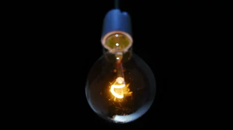 Bulb moves on a wire Stock Footage 43739607