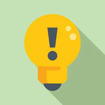 Bulb new idea icon flat vector. Problem solution 스톡 일러스트
