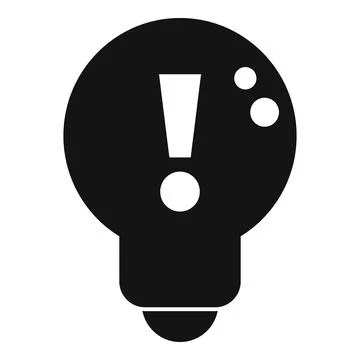 Bulb new idea icon simple vector. Problem solution 스톡 일러스트