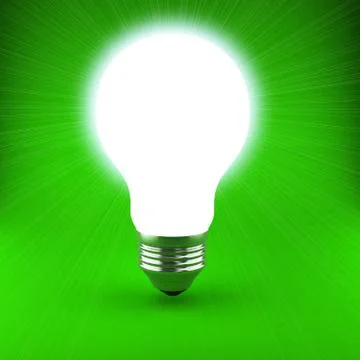 Bulb over background Stock Illustration