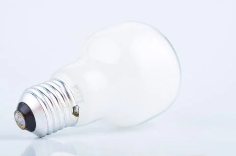 Bulb over white background for creative ideas concept Foto stock