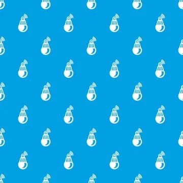 Bulb pattern vector seamless blue Stock Illustration