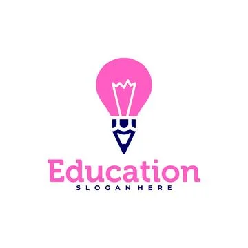 Bulb Pencil logo vector template, Creative Pencil design concepts illustrat.. Stock Illustration